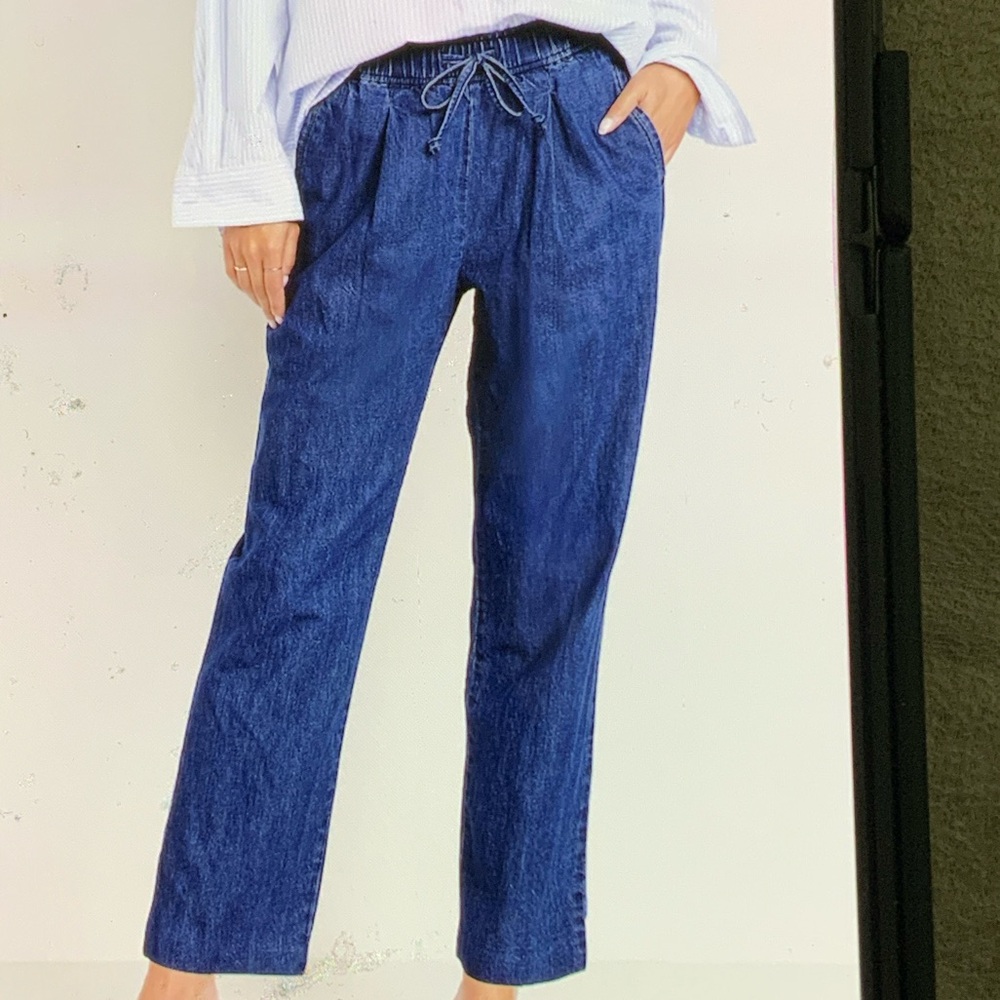 GAP Women's Petite High Waisted Billie Straight Ankle Jeans